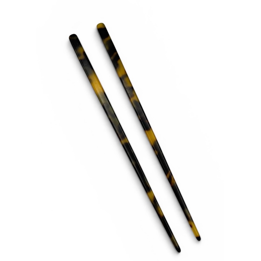 Tortoiseshell Chignon Hair 7" Sticks Pair Hair Accessories